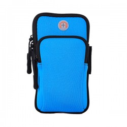 Running Gym Armband Bag for iPhone 14 Waterproof Arm Band Phone Holder for Samsung S23 Xiaomi Protection Mobile Phone Bag Blue
