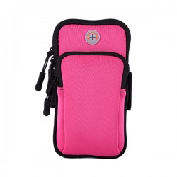 Running Gym Armband Bag for iPhone 14 Waterproof Arm Band Phone Holder for Samsung S23 Xiaomi Protection Mobile Phone Rose red