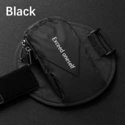 Running Sport Armband Bag Phone Case Jogging Arm Phone Holder Sports Mobile Bag for iPhone Xiaomi Samsung Under 6.7" Black