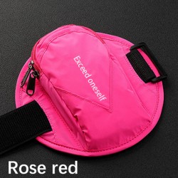 Running Sport Armband Bag Phone Case Jogging Arm Phone Holder Sports Mobile Bag for iPhone Xiaomi Samsung Under 6.7" rose red