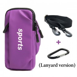 Outdoor Sport Fitness Running Waterproof Armband Bag Jogging Run Messenger Bag Sport Arm Wrist Pouch Phone Bag Cover Purple
