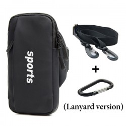 Outdoor Sport Fitness Running Waterproof Armband Bag Jogging Run Messenger Bag Sport Arm Wrist Pouch Phone Bag Cover Black