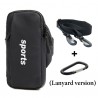 Outdoor Sport Fitness Running Waterproof Armband Bag Jogging Run Messenger Bag Sport Arm Wrist Pouch Phone Bag Cover Black