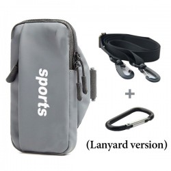 Outdoor Sport Fitness Running Waterproof Armband Bag Jogging Run Messenger Bag Sport Arm Wrist Pouch Phone Bag Cover Grey
