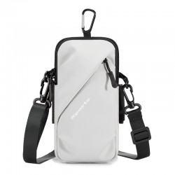 Portable Multifunction Running Sports Armband Bags For iPhone 16 Pro Max Plus 16E 15 14 13 12 Waterproof Crossbody Pouch Grey