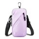 Portable Multifunction Running Sports Armband Bags For iPhone 16 Pro Max Plus 16E 15 14 13 12 Waterproof Crossbody Pouch Purple
