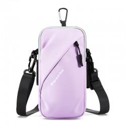 Portable Multifunction Running Sports Armband Bags For iPhone 16 Pro Max Plus 16E 15 14 13 12 Waterproof Crossbody Pouch Purple