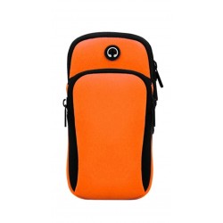 Sports Running Arm with Bag Sleeve Running Arm with General Waterproof Outdoor Sports Mobile Phone Arm for Men Orange