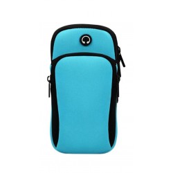 Sports Running Arm with Bag Sleeve Running Arm with General Waterproof Outdoor Sports Mobile Phone Arm for Men Blue
