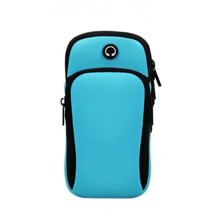 Sports Running Arm with Bag Sleeve Running Arm with General Waterproof Outdoor Sports Mobile Phone Arm for Men Blue