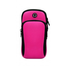 Sports Running Arm with Bag Sleeve Running Arm with General Waterproof Outdoor Sports Mobile Phone Arm for Men Rose red