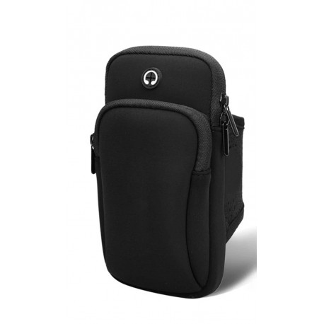 Sports Running Arm with Bag Sleeve Running Arm with General Waterproof Outdoor Sports Mobile Phone Arm for Men black