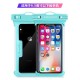 TPU IPX8 Phone Case Waterproof Bag Diving Transparent Outdoor Rainy Weather Swimming Touch Screen for 6.5 Inch Phone - Green
