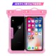 TPU IPX8 Phone Case Waterproof Bag Diving Transparent Outdoor Rainy Weather Swimming Touch Screen for 6.5 Inch Phone - Pink