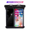 TPU IPX8 Phone Case Waterproof Bag Diving Transparent Outdoor Rainy Weather Swimming Touch Screen for 6.5 Inch Phone - Black
