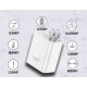 66W Fast Charge USB Charger Adapter for iPhone / Samsung / Cellphone / Tablet PC - White, US Plug, AC 100~240V