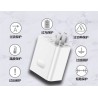 66W Fast Charge USB Charger Adapter for iPhone / Samsung / Cellphone / Tablet PC - White, US Plug, AC 100~240V