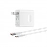 66W Fast Charge USB Charger Adapter + Type C Cable for iPhone / Samsung / Cellphone / Tablet PC - White, US Plug, AC 100~240V