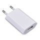 5W USB Power Charger Adapter - White, EU Plug, AC 100~240V