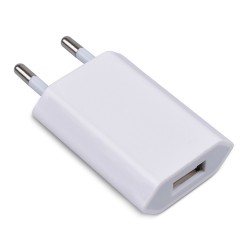 5W USB Power Charger Adapter - White, EU Plug, AC 100~240V