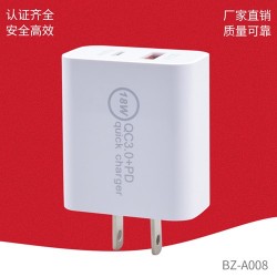 18W QC 3.0 Quick Charger USB Power Charger Adapter with Type C USB - White, US Plug, AC 100~240V