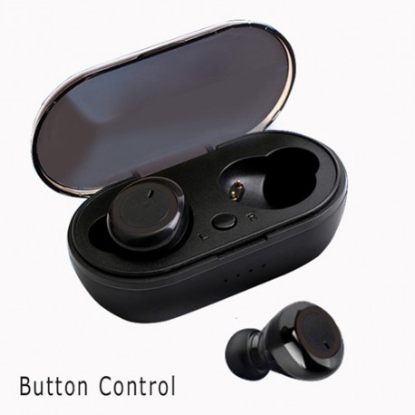 Y50 Wireless Earbuds TWS Earphone Bluetooth 5.0 In-Ear Headphones Stereo Sport Earphones - Black, 55mAh, 450mAh