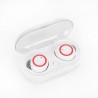 Y50 Wireless Earbuds TWS Earphone Bluetooth 5.0 In-Ear Headphones Stereo Sport Earphones - White Red, 55mAh, 450mAh