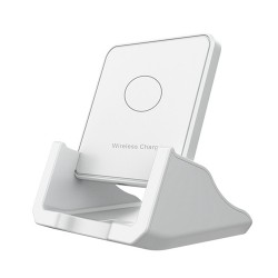 10W Stand Wireless Charger for iPhone / Samsung / Huawei / XiaoMi Smartphone - White