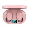 E6S TWS Bluetooth Earphone Wireless Headphones 5.0 LED Display Button Control Earbuds Waterproof Noise Cancelling Headset - Pink