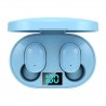 E6S TWS Bluetooth Earphone Wireless Headphones 5.0 LED Display Button Control Earbuds Waterproof Noise Cancelling Headset - Blue