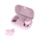 L21 TWS Bluetooth Wireless Earphones Mini Waterproof 9D Surround Sound Noise Reduction Music Headphones - Pink