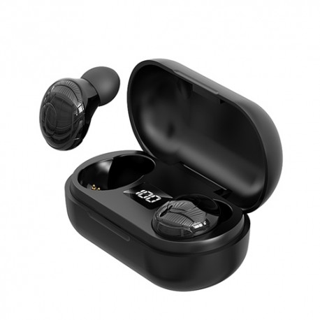 TWS-T8 Bluetooth Earphones Mini Headset Sports Earbuds IPX5 Waterproof Earpieces - Black