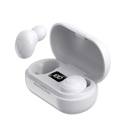 TWS-T8 Bluetooth Earphones Mini Headset Sports Earbuds IPX5 Waterproof Earpieces - White