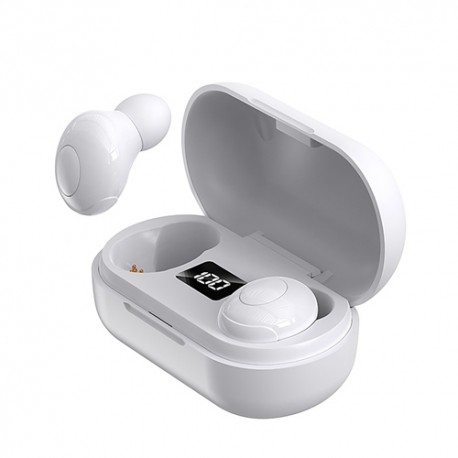 TWS-T8 Bluetooth Earphones Mini Headset Sports Earbuds IPX5 Waterproof Earpieces - White