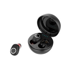 LB-10 TWS Wireless Earphones Stereo IPX5 Bluetooth 5.0 Touch Control Noise Cancelling 9D Sound Headset - Black