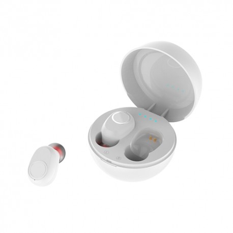 LB-10 TWS Wireless Earphones Stereo IPX5 Bluetooth 5.0 Touch Control Noise Cancelling 9D Headset - White