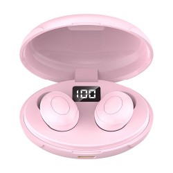 TWS Bluetooth Earphones T5 Bluetooth Headset Stereo Earbud Sports Gaming Headsets with Charging Box Wireless Headphone - Pink
