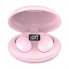 TWS Bluetooth Earphones T5 Bluetooth Headset Stereo Earbud Sports Gaming Headsets with Charging Box Wireless Headphone - Pink