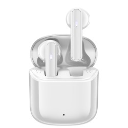TWS-T9 Wireless Bluetooth 5.0 Earphone Stereo Touch Control Earbuds Noise Canceling Waterproof Headphones With Mic - White