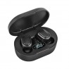 E7S TWS Wireless Earphones Bluetooth Noise Cancelling LED Display Screen Headset Sports Stereo Earbuds - Black