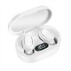 E7S TWS Wireless Earphones Bluetooth Noise Cancelling LED Display Screen Headset Sports Stereo Earbuds - White