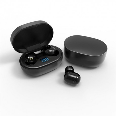J15 TWS Bluetooth Wireless Earphones 9D Stereo Earbuds Surround Sound Music Headphones Business Headset - Black