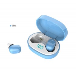 J15 TWS Bluetooth Wireless Earphones 9D Stereo Earbuds Surround Sound Music Headphones Business Headset - Blue