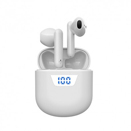 TWS J55 Wireless Bluetooth Headphones HiFi Noise Canceling Earphones Music HD Call Earbuds Sport Gaming Headset - White