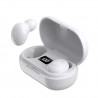 F1 TWS Wireless Bluetooth V5.0 Earphones Earbuds Headset - White, 55mAh. 450mAh