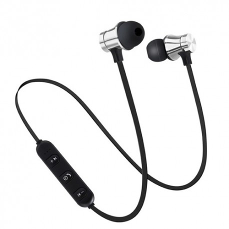 XT11 TWS Earphones Wireless Bluetooth Phone Neckband Sports Earbuds Music Headphones Waterproof Headset - Silver