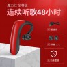 Hanging Ear Hook Earphones Wireless Bluetooth 5.1 Ear-hook Headphones With Microphone Hifi Stereo Sports Headsets - Red (1 PC)