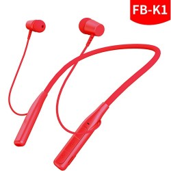 FB-K1 Foldable Bluetooth Headphone Wireless Earphones Bluetooth Headset Sport Hanging Neck Netic - Red