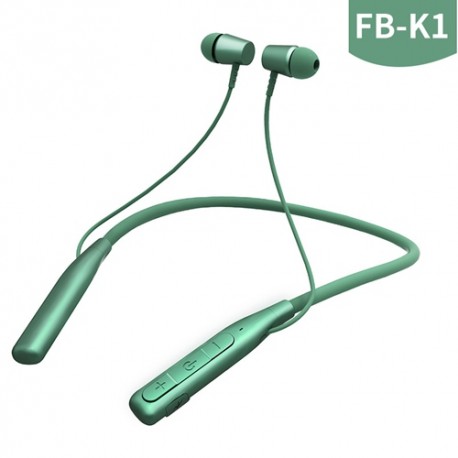 FB-K1 Foldable Bluetooth Headphone Wireless Earphones Bluetooth Headset Sport Hanging Neck Netic - Green