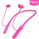 FB-K1 Foldable Bluetooth Headphone Wireless Earphones Bluetooth Headset Sport Hanging Neck Netic - Pink
